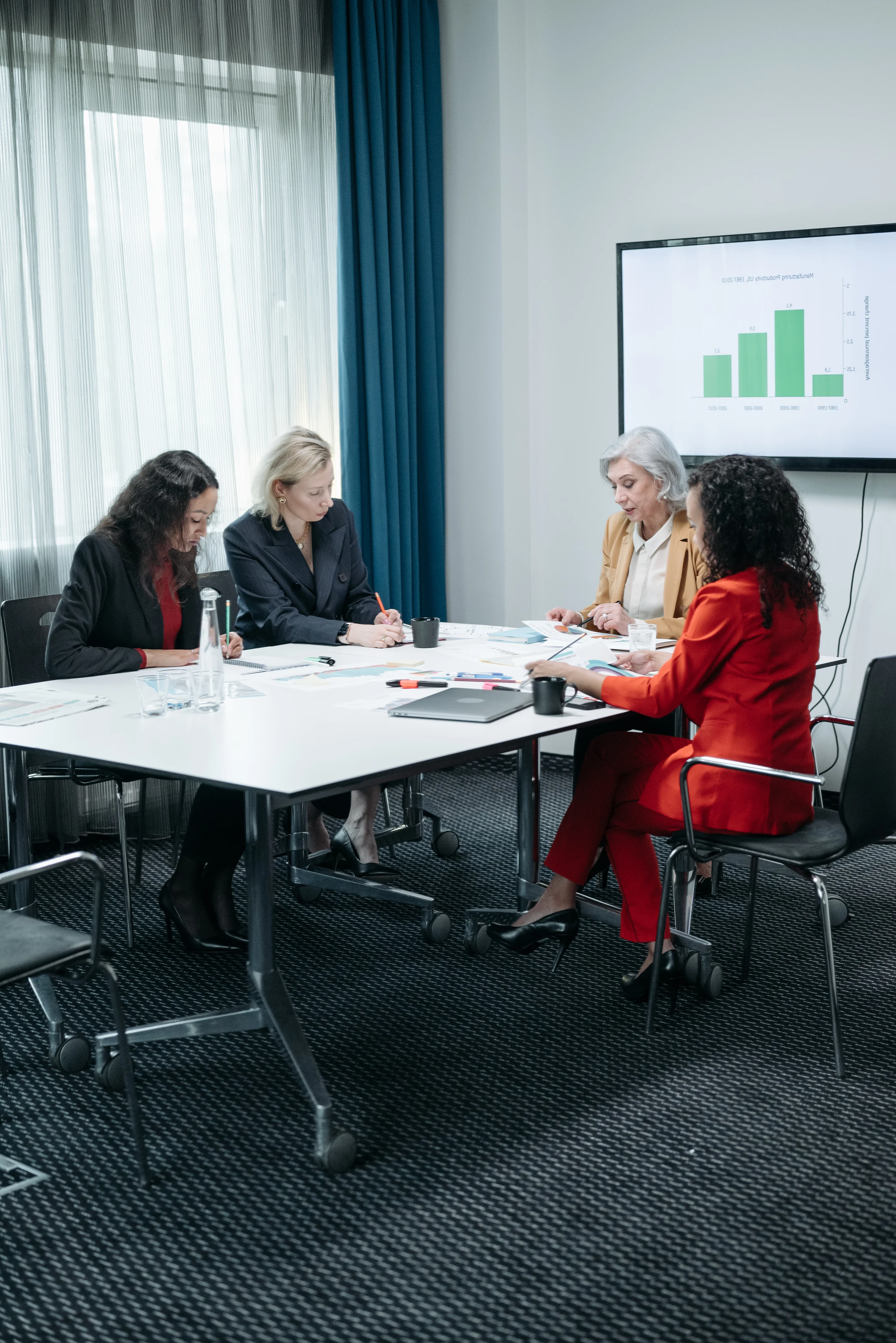 Geschäftsfrauen haben ein Treffen