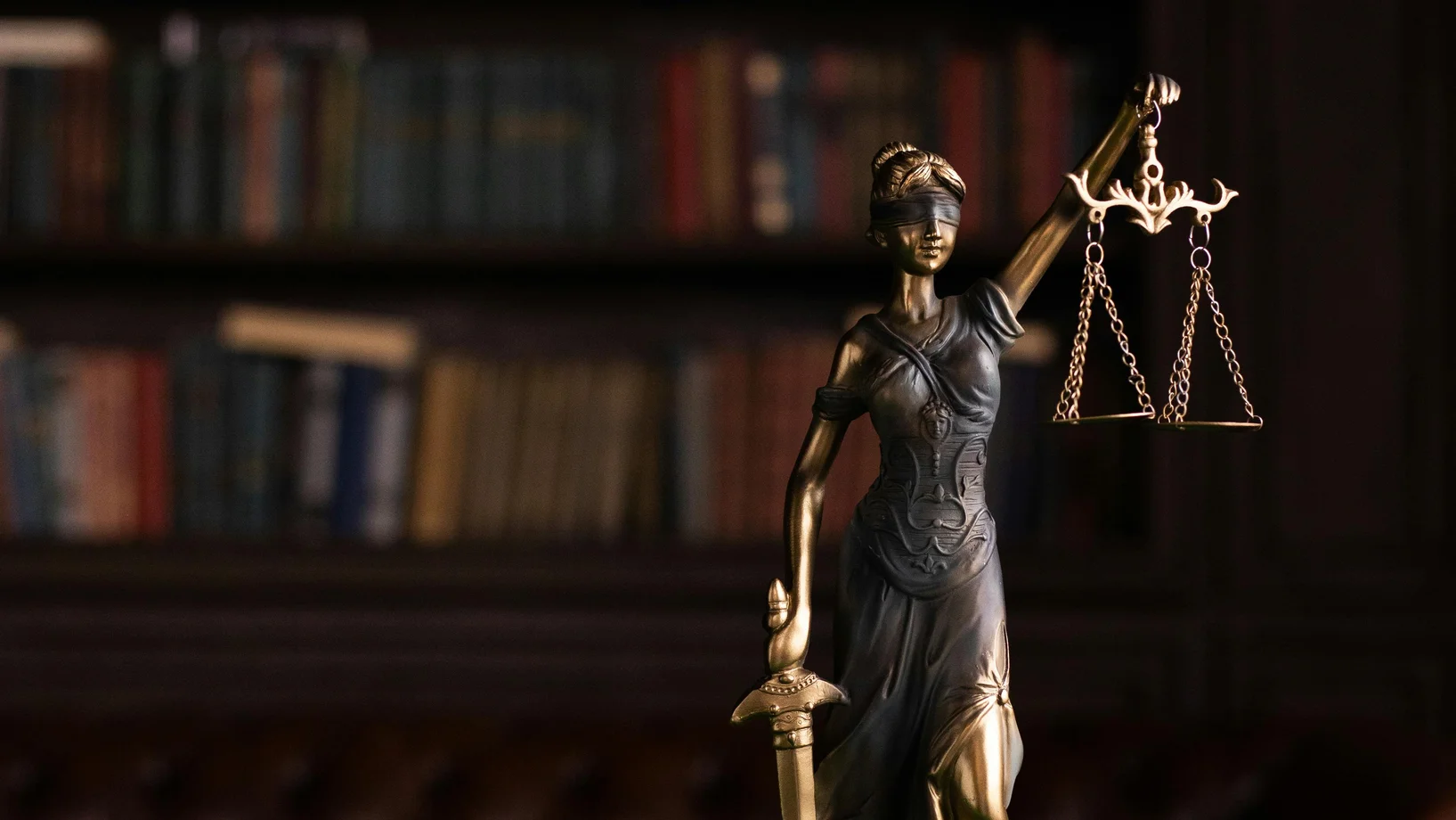 Lady justice and a gavel